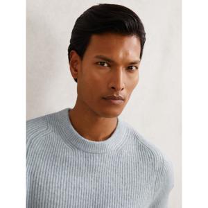 REISS Crammond Brushed Rib-Knit Crew-Neck Jumper
